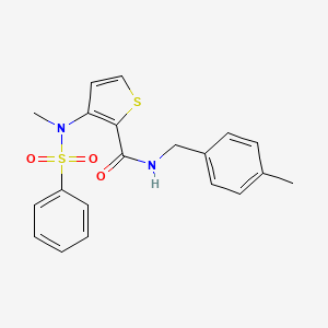 N-(4-methylbenzyl)-3-[methyl(phenylsulfonyl)amino]thiophene-2-carboxamide
