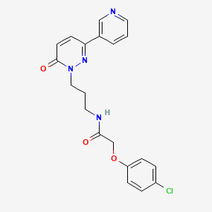 molecular formula C20H19ClN4O3 B2429394 2-(4-氯苯氧基)-N-(3-(6-氧代-3-(吡啶-3-基)吡哒嗪-1(6H)-基)丙基)乙酰胺 CAS No. 1021108-85-9