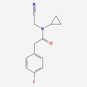 molecular formula C13H13FN2O B2429399 N-(cyanomethyl)-N-cyclopropyl-2-(4-fluorophenyl)acetamide CAS No. 1252542-30-5