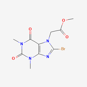 molecular formula C10H11BrN4O4 B2429400 甲基（8-溴-1,3-二甲基-2,6-二氧代-1,2,3,6-四氢-7H-嘌呤-7-基）乙酸酯 CAS No. 56504-70-2