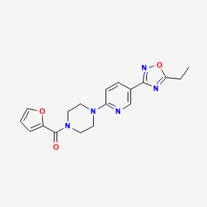 (4-(5-(5-Ethyl-1,2,4-oxadiazol-3-yl)pyridin-2-yl)piperazin-1-yl)(furan-2-yl)methanone
