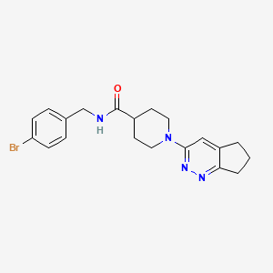 molecular formula C20H23BrN4O B2429507 N-[(4-bromophenyl)methyl]-1-{5H,6H,7H-cyclopenta[c]pyridazin-3-yl}piperidine-4-carboxamide CAS No. 2097899-81-3