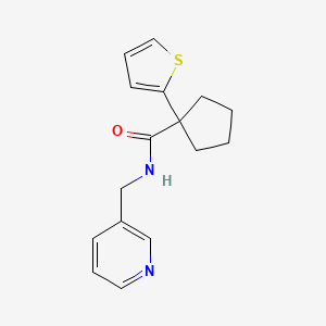 molecular formula C16H18N2OS B2429517 N-(吡啶-3-基甲基)-1-(噻吩-2-基)环戊烷甲酰胺 CAS No. 1049525-81-6