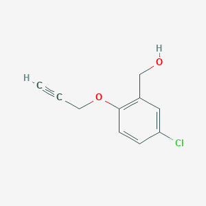molecular formula C10H9ClO2 B2429519 [5-氯-2-(2-丙炔氧基)苯基]甲醇 CAS No. 400751-45-3