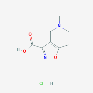 molecular formula C8H13BrN2O3 B2429525 4-[(Dimethylamino)methyl]-5-methylisoxazole-3-carboxylic acid hydrochloride CAS No. 893749-96-7