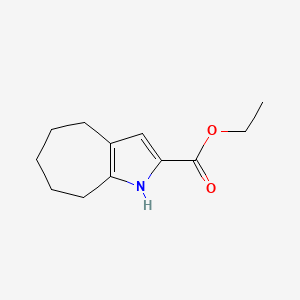 molecular formula C12H17NO2 B2429528 Ethyl 1,4,5,6,7,8-hexahydrocyclohepta[b]pyrrole-2-carboxylate CAS No. 2107836-53-1