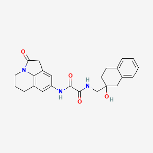 molecular formula C24H25N3O4 B2429529 N1-((2-羟基-1,2,3,4-四氢萘-2-基)甲基)-N2-(2-氧代-2,4,5,6-四氢-1H-吡咯并[3,2,1-ij]喹啉-8-基)草酰胺 CAS No. 1421504-87-1
