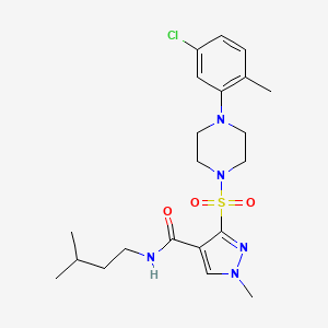 molecular formula C21H30ClN5O3S B2429530 2-(3,4-二甲基苯基)-N-(2-甲氧基乙基)-3-氧代-3,5-二氢-2H-吡唑并[4,3-c]喹啉-8-甲酰胺 CAS No. 1189441-17-5