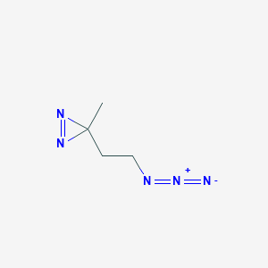 molecular formula C4H7N5 B2429543 3-(2-azidoethyl)-3-methyl-3H-diazirine CAS No. 1800541-83-6