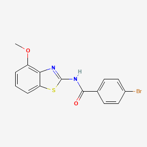 molecular formula C15H11BrN2O2S B2429544 4-bromo-N-(4-methoxy-1,3-benzothiazol-2-yl)benzamide CAS No. 313275-83-1
