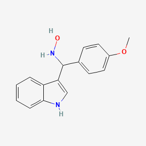 molecular formula C16H16N2O2 B2429548 N-[1H-Indol-3-yl-(4-methoxyphenyl)methyl]hydroxylamine CAS No. 2230799-97-8
