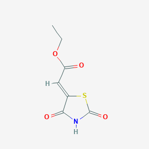 molecular formula C7H7NO4S B2429555 (Z)-ethyl 2-(2,4-dioxothiazolidin-5-ylidene)acetate CAS No. 1397692-43-1