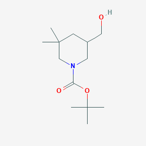 molecular formula C13H25NO3 B2429558 Tert-butyl 5-(hydroxymethyl)-3,3-dimethylpiperidine-1-carboxylate CAS No. 1781046-65-8