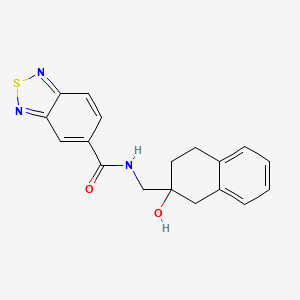 molecular formula C18H17N3O2S B2429577 N-((2-羟基-1,2,3,4-四氢萘-2-基)甲基)苯并[c][1,2,5]噻二唑-5-甲酰胺 CAS No. 1421528-95-1
