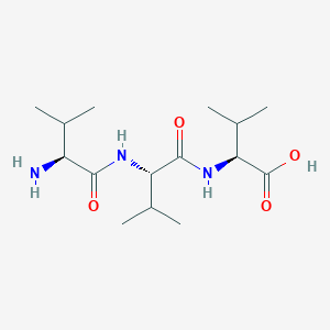 molecular formula C15H29N3O4 B2429625 （2S）-2-[[（2S）-2-[[（2S）-2-氨基-3-甲基-1-氧丁基]氨基]-3-甲基-1-氧丁基]氨基]-3-甲基丁酸 CAS No. 28130-13-4