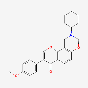 9-cyclohexyl-3-(4-methoxyphenyl)-9,10-dihydrochromeno[8,7-e][1,3]oxazin-4(8H)-one