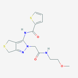 N-(2-(2-((2-methoxyethyl)amino)-2-oxoethyl)-4,6-dihydro-2H-thieno[3,4-c]pyrazol-3-yl)thiophene-2-carboxamide