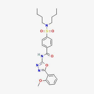 4-(dibutylsulfamoyl)-N-[5-(2-methoxyphenyl)-1,3,4-oxadiazol-2-yl]benzamide