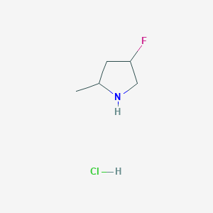 molecular formula C5H11ClFN B2429647 4-Fluoro-2-methylpyrrolidine;hydrochloride CAS No. 1785443-85-7