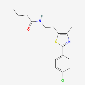 N-[2-[2-(4-chlorophenyl)-4-methyl-1,3-thiazol-5-yl]ethyl]butanamide