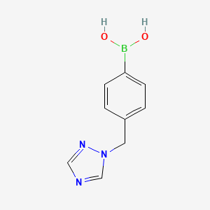 molecular formula C9H10BN3O2 B2429649 4-[(1,2,4-Triazol-1-yl)methyl]phenylboronic Acid CAS No. 1333344-76-5