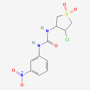 molecular formula C11H12ClN3O5S B2429651 1-(4-Chloro-1,1-dioxidotetrahydrothiophen-3-yl)-3-(3-nitrophenyl)urea CAS No. 946259-65-0