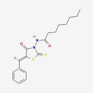 (Z)-N-(5-benzylidene-4-oxo-2-thioxothiazolidin-3-yl)octanamide