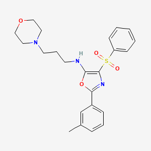 N-(3-morpholinopropyl)-4-(phenylsulfonyl)-2-(m-tolyl)oxazol-5-amine