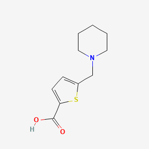 molecular formula C11H15NO2S B2429700 5-(哌啶-1-基甲基)噻吩-2-羧酸 CAS No. 893741-64-5