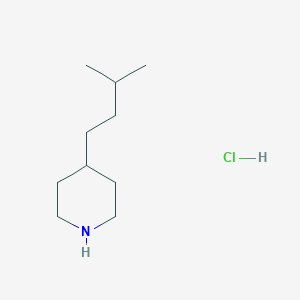 molecular formula C10H22ClN B2429704 4-(3-甲基丁基)哌啶盐酸盐 CAS No. 1384808-60-9