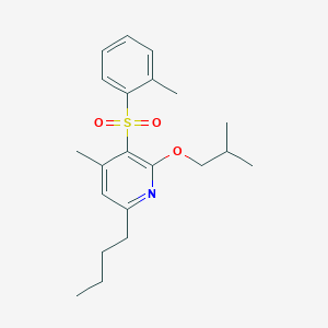 molecular formula C21H29NO3S B2429705 6-Butyl-2-isobutoxy-4-methyl-3-pyridinyl 2-methylphenyl sulfone CAS No. 338774-17-7