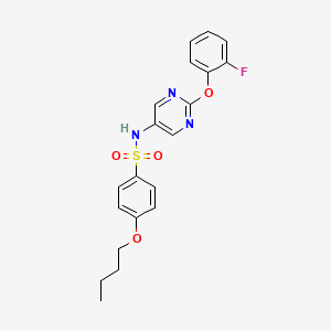 4-butoxy-N-(2-(2-fluorophenoxy)pyrimidin-5-yl)benzenesulfonamide