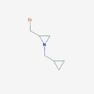 molecular formula C7H12BrN B2429712 2-(ブロモメチル)-1-(シクロプロピルメチル)アジリジン CAS No. 1909309-72-3