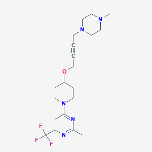 2-Methyl-4-[4-[4-(4-methylpiperazin-1-yl)but-2-ynoxy]piperidin-1-yl]-6-(trifluoromethyl)pyrimidine