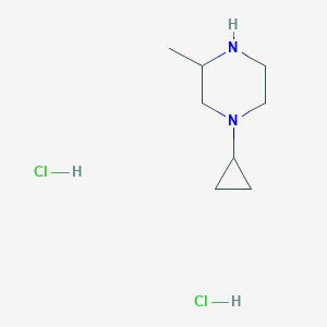 molecular formula C8H18Cl2N2 B2429721 1-环丙基-3-甲基哌嗪二盐酸盐 CAS No. 1909308-85-5