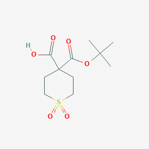 molecular formula C11H18O6S B2429725 4-[(Tert-butoxy)carbonyl]-1,1-dioxo-1lambda6-thiane-4-carboxylic acid CAS No. 2044773-02-4