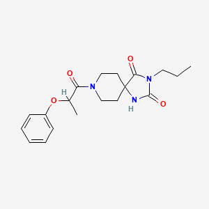 molecular formula C19H25N3O4 B2429742 8-(2-苯氧基丙酰基)-3-丙基-1,3,8-三氮杂螺[4.5]癸烷-2,4-二酮 CAS No. 1021210-57-0