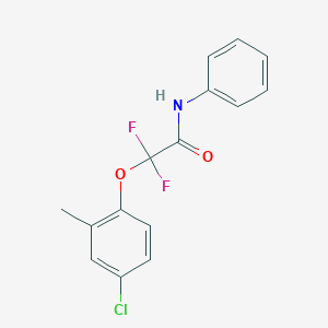 molecular formula C15H12ClF2NO2 B2429756 2-(4-chloro-2-methylphenoxy)-2,2-difluoro-N-phenylacetamide CAS No. 339010-92-3