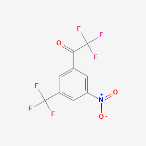 molecular formula C9H3F6NO3 B2429764 2,2,2-三氟-1-[3-硝基-5-(三氟甲基)苯基]乙酮 CAS No. 76911-72-3