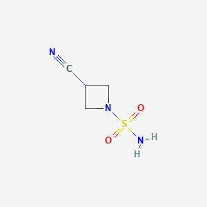 molecular formula C4H7N3O2S B2429770 3-氰代氮杂环丁烷-1-磺酰胺 CAS No. 1494596-65-4