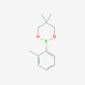 molecular formula C12H17BO2 B2429771 5,5-Dimethyl-2-(2-methylphenyl)-1,3,2-dioxaborinane CAS No. 91994-11-5