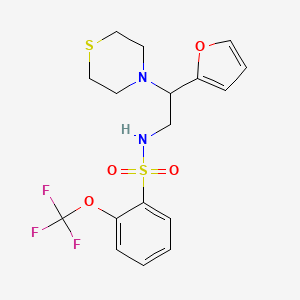 N-(2-(furan-2-yl)-2-thiomorpholinoethyl)-2-(trifluoromethoxy)benzenesulfonamide