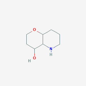 molecular formula C8H15NO2 B2429778 3,4,4a,5,6,7,8,8a-Octahydro-2H-pyrano[3,2-b]pyridin-4-ol CAS No. 2137489-00-8