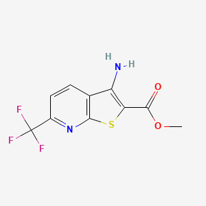 molecular formula C10H7F3N2O2S B2429779 3-氨基-6-(三氟甲基)噻吩并[2,3-b]吡啶-2-羧酸甲酯 CAS No. 866038-91-7