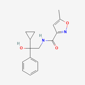 molecular formula C16H18N2O3 B2429789 N-(2-环丙基-2-羟基-2-苯乙基)-5-甲基异噁唑-3-甲酰胺 CAS No. 1421499-49-1