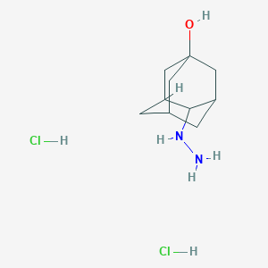 molecular formula C10H20Cl2N2O B2429799 4-肼基金刚烷-1-醇;二盐酸盐 CAS No. 2490413-02-8