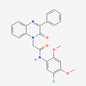 molecular formula C24H20ClN3O4 B2429802 N-(5-氯-2,4-二甲氧基苯基)-2-(2-氧代-3-苯基-1,2-二氢喹喔啉-1-基)乙酰胺 CAS No. 2097867-72-4