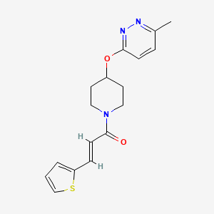(E)-1-(4-((6-methylpyridazin-3-yl)oxy)piperidin-1-yl)-3-(thiophen-2-yl)prop-2-en-1-one