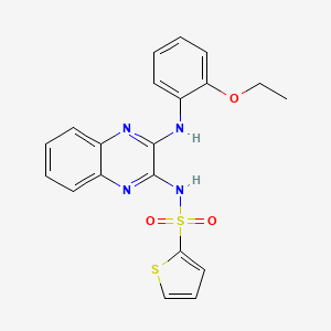 molecular formula C20H18N4O3S2 B2429808 N-[3-(2-ethoxyanilino)quinoxalin-2-yl]thiophene-2-sulfonamide CAS No. 714256-10-7