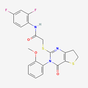 N-(2,4-difluorophenyl)-2-[[3-(2-methoxyphenyl)-4-oxo-6,7-dihydrothieno[3,2-d]pyrimidin-2-yl]sulfanyl]acetamide